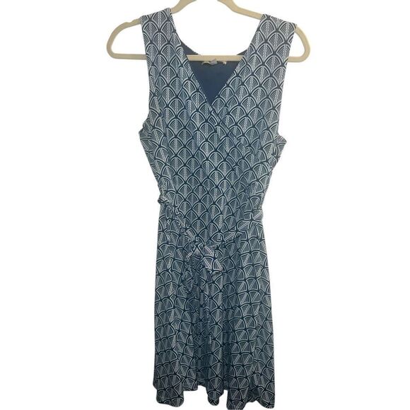 ✨41 Hawthorne Lorene Faux Wrap Knit Sz Large Blue Dress✨ - Picture 6 of 11